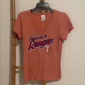 Genuine Merchandise Texas Rangers Red V-Neck Tee